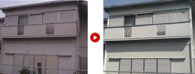神奈川県横浜市のお客様の住宅塗替え前後写真