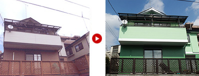 神奈川県川崎市のお客様の住宅塗替え前後写真