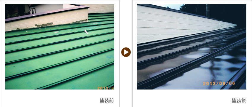 栃木県日光市のお客様の家の塗装前、塗装後の写真02
