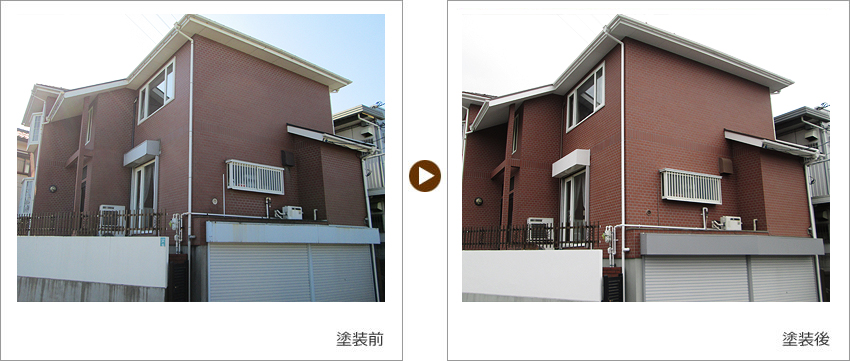 埼玉県川口市のお客様の家の塗装前、塗装後の写真01