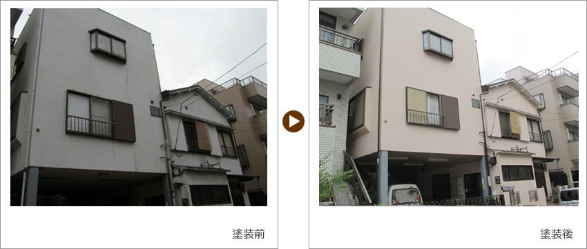 東京都江東区のお客様の家の塗装前、塗装後の写真02