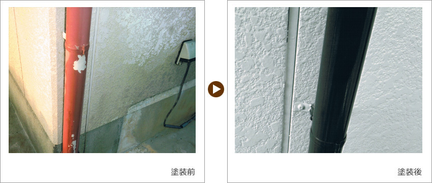 Ｋ様の家の塗装前、塗装後の写真03