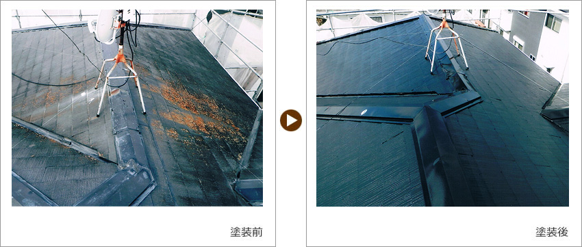 O様の家の塗装前、塗装後の写真02