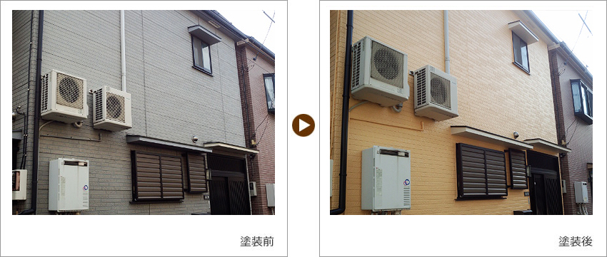 H様の家の塗装前、塗装後の写真02