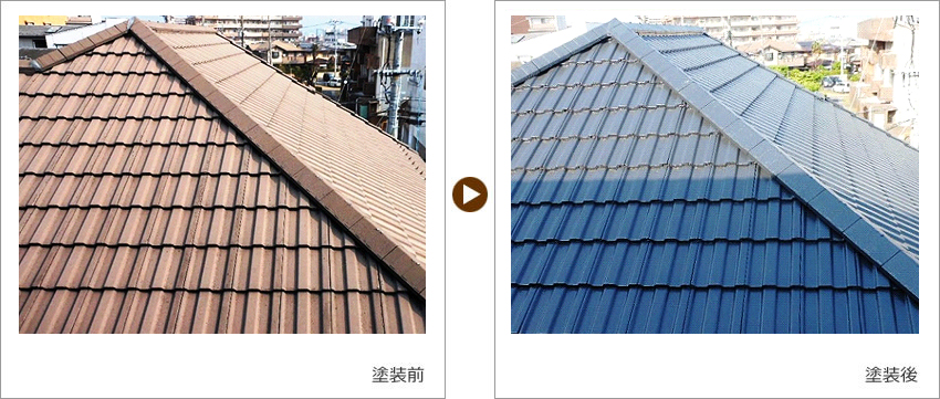 K様の家の塗装前、塗装後の写真03
