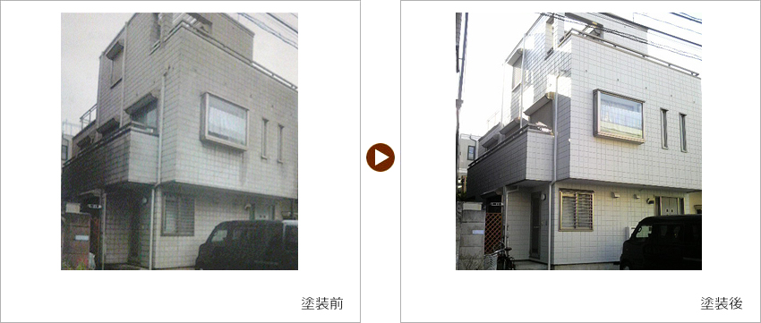 Y様の家の塗装前、塗装後の写真01
