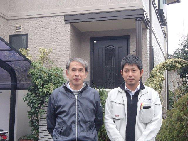 I様と伊吹塗装さんのツーショット写真