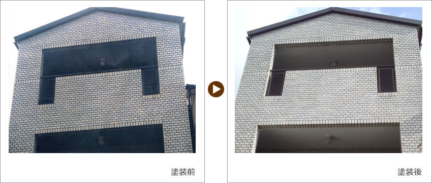 K様の家の塗装前、塗装後の写真01